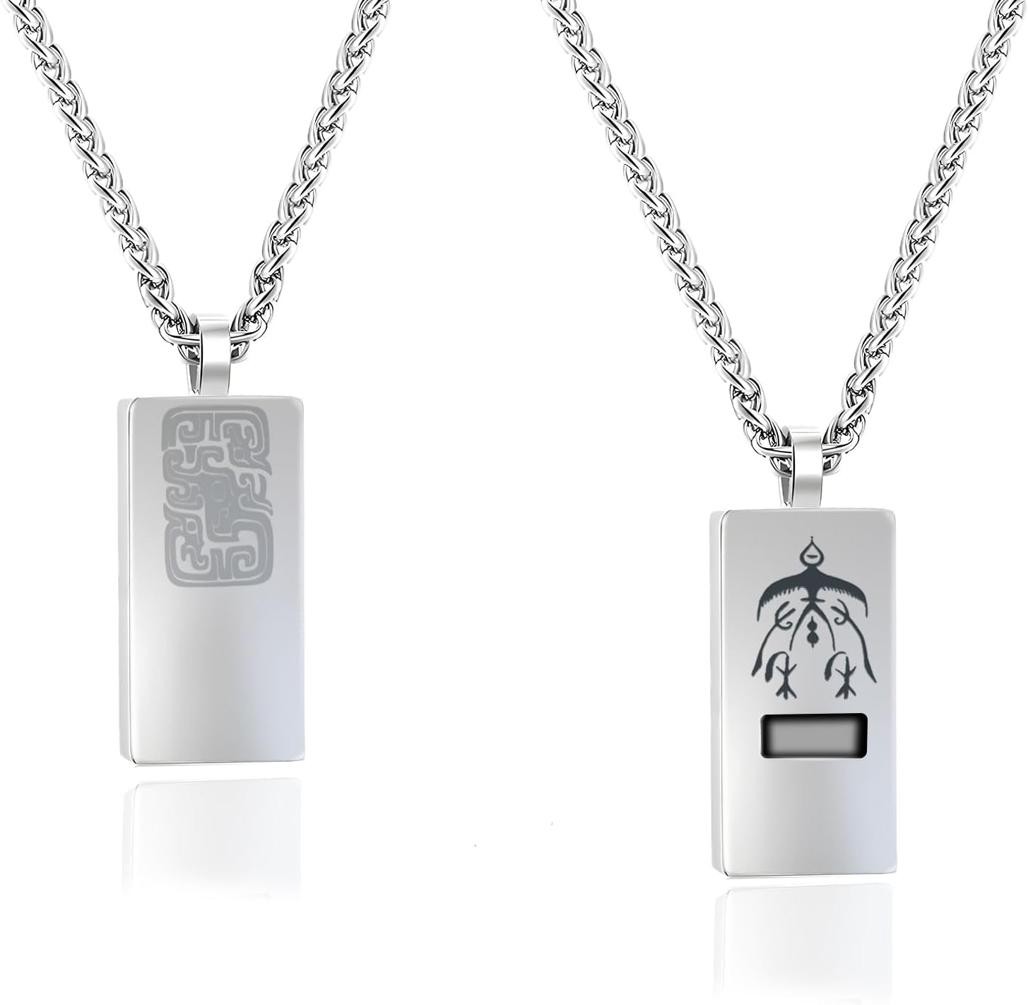 Breathing Necklace for Anxiety Stress Relief, Quit Smoking Tools Breathlace Necklace, Stop Smoking Aids Breathing Necklace, Fum Vaporless Inhaler Meditation Tools Necklace Silver